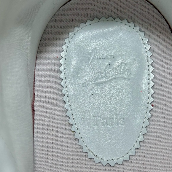 NEW 2024! CHRISTIAN LOUBOUTIN PEDRO FLAT HIGHTOP SNEAKERS MARINE RED WHITE 44 - Picture 14 of 15